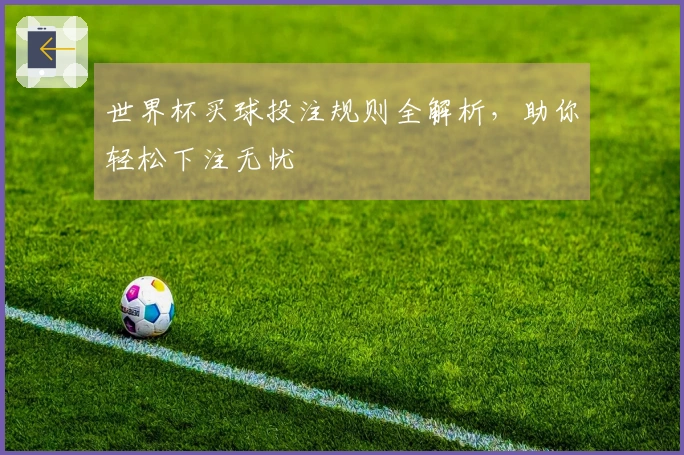 世界杯买球投注规则全解析，助你轻松下注无忧